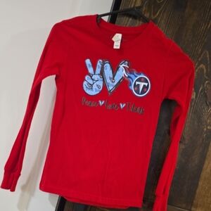 Bella Canvas Red Kids Long Sleeve Tee